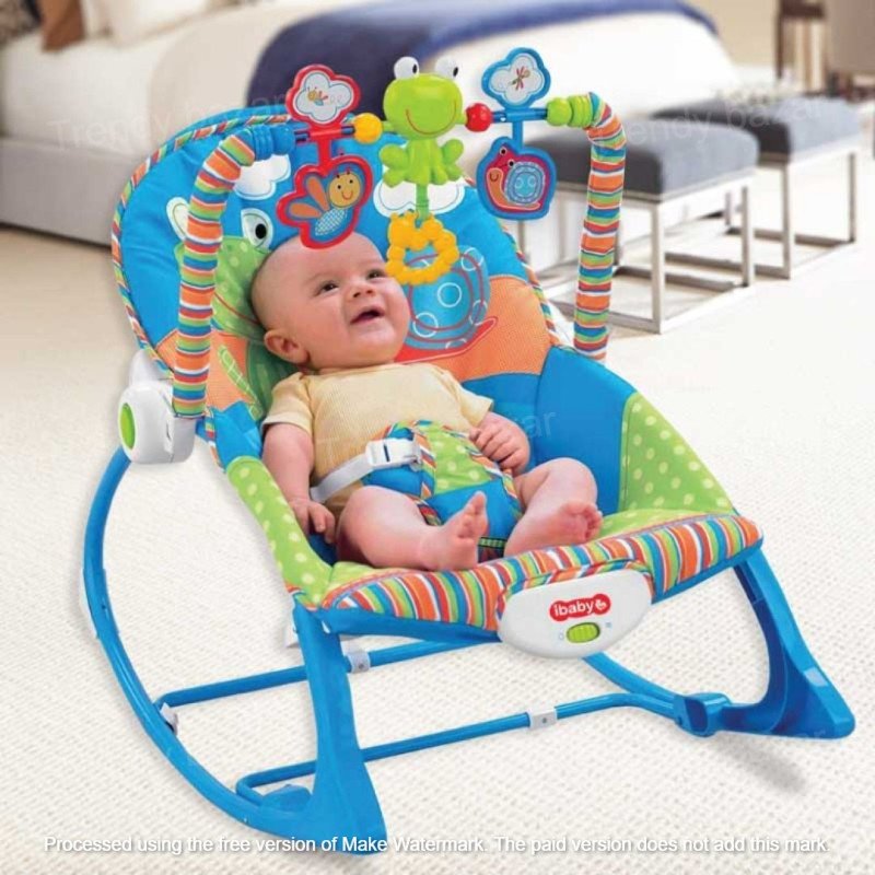 iBaby Infant to Toddler Rocker with Music & Vibration Baby Bouncer